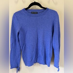 Banana Republic Flipucci Fine Italian Yarn Bow Cuff Sweater Womens Size S Blue